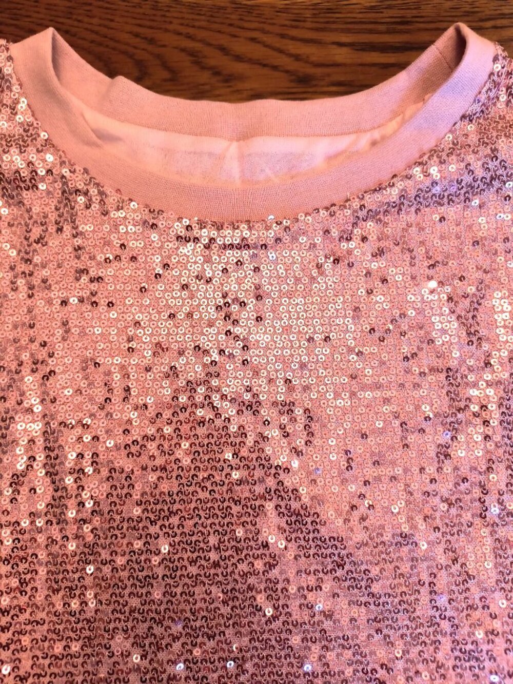 Lined Pink Sequin Sleeveless Top With Shoulder Pads XL Shimmer Party Wear - Picture 2 of 5